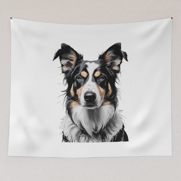 Item preview, Australian Shepherd T-Shirt — Realistic Comic Art Portrait Graphic Tee for Australian Shepherd Owners and Aussie Dog Lovers designed and sold by PaleInk.