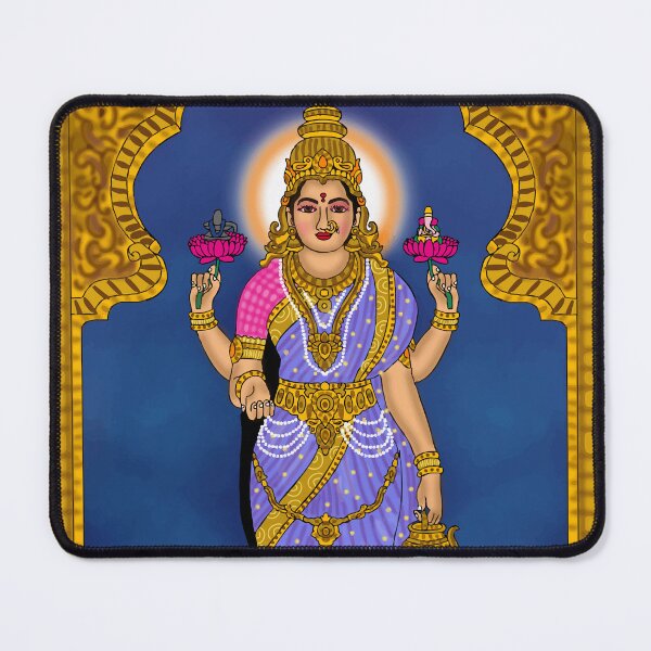 Item preview, Goddess Vishalakshi Artwork – Divine Hindu Shakti Illustration designed and sold by Harshit_Digital_Arts.