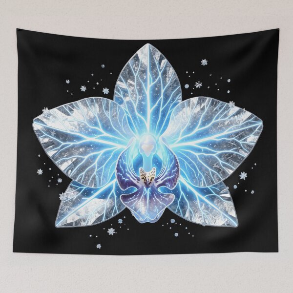 Item preview, Interstellar Orchid: Celestial Ice Bloom designed and sold by BGM by AI.