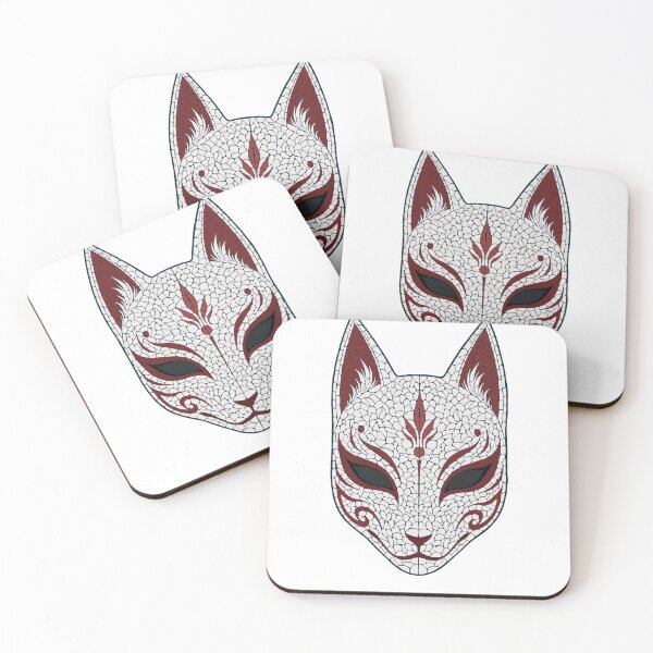 Item preview, Kitsune Mask Mosaic Art – Geometric Fox Spirit Design designed and sold by SandersonStudio.