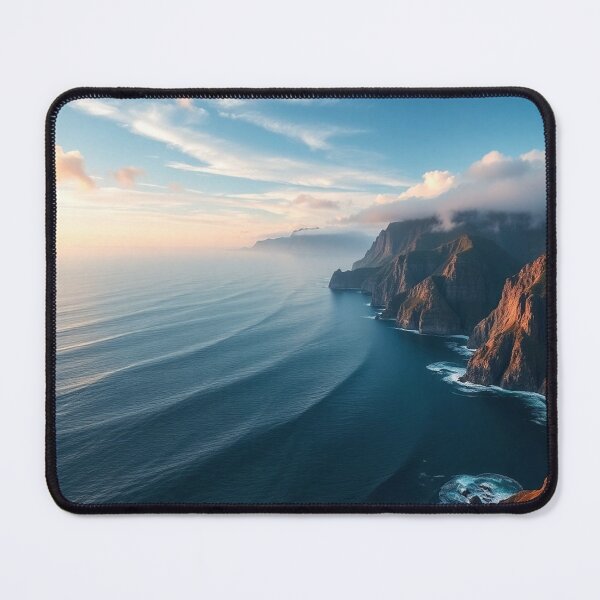 Item preview, Majestic Ocean Cliffs at Golden Sunrise designed and sold by IntelliMindDesigns.