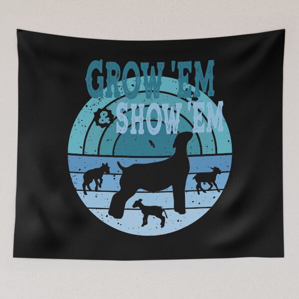 Item preview, Market Goats -Grow Em And Show Em - Livestock Animals - Shades Of Blue designed and sold by handsoftime2020.