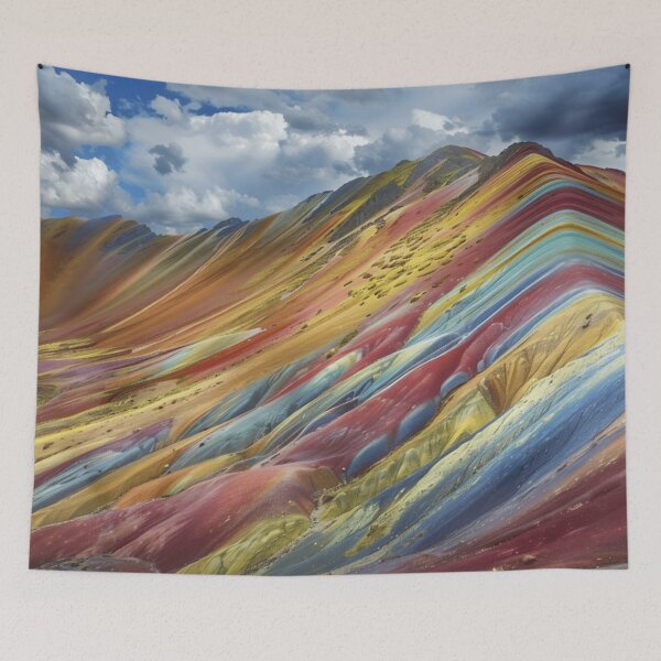 Item preview, Stunning rainbow volcanic mountain landscape designed and sold by dcrc.