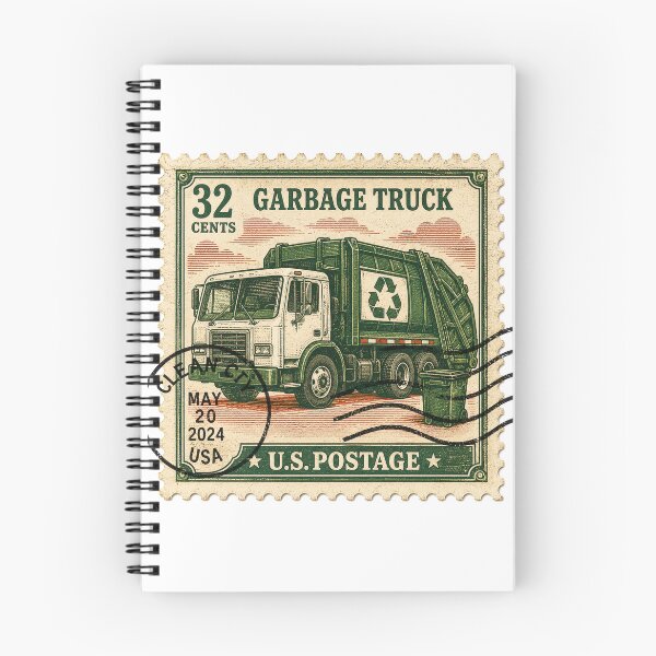 Item preview, Garbage Truck Postage Stamp designed and sold by JJSizzleheimer.