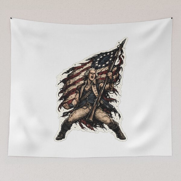 Item preview, George Washington Revolutionary Flag Heroic American History designed and sold by chattsuede.