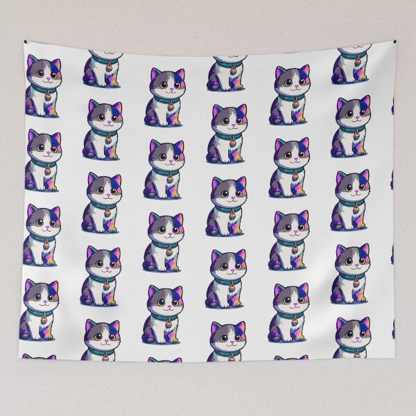 Item preview,  Cute Colorful Pixel Cat Cartoon designed and sold by AchraffPrint.