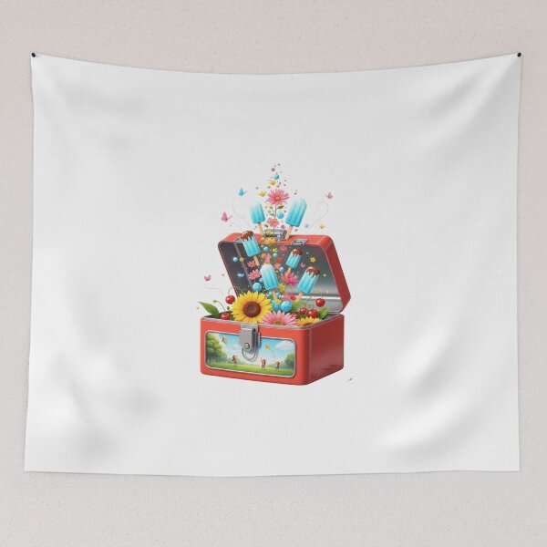 Item preview, Red Lunchbox Summer Treat Illustration designed and sold by AbanoubStore.