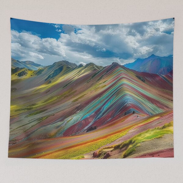 Item preview, Stunning rainbow volcanic mountain landscape designed and sold by dcrc.