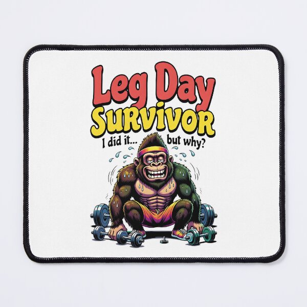 Item preview, Leg Day Survivor Exhausted Gorilla Gym designed and sold by Dazzle-Sizzle.