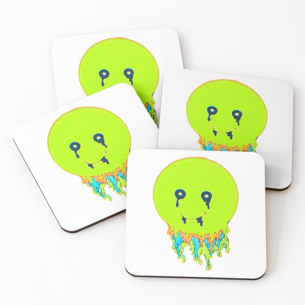 Item preview, Melting Smiley Face with Colors Green designed and sold by abby4doodles.