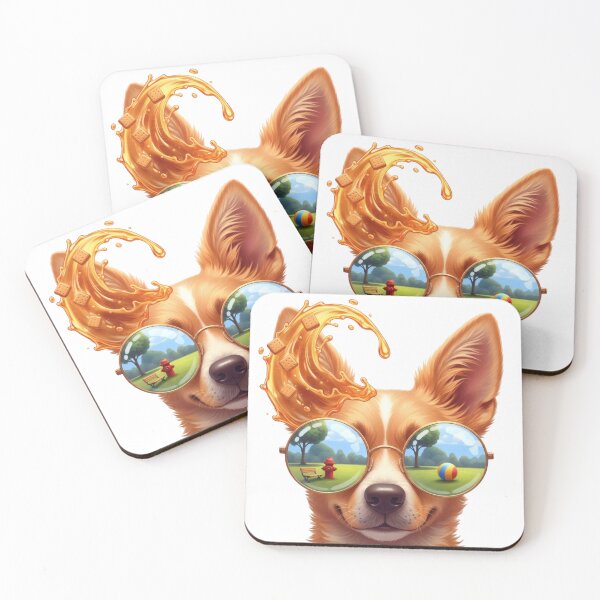 Item preview, Dog Glasses Garden Reflection Illustration designed and sold by AbanoubStore.