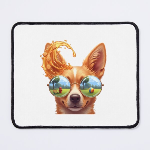 Item preview, Dog Glasses Garden Reflection Illustration designed and sold by AbanoubStore.