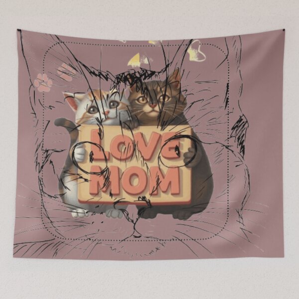 Item preview, Love Mom, I love you Mom, cats and the cat mom! designed and sold by Tama-sirth.