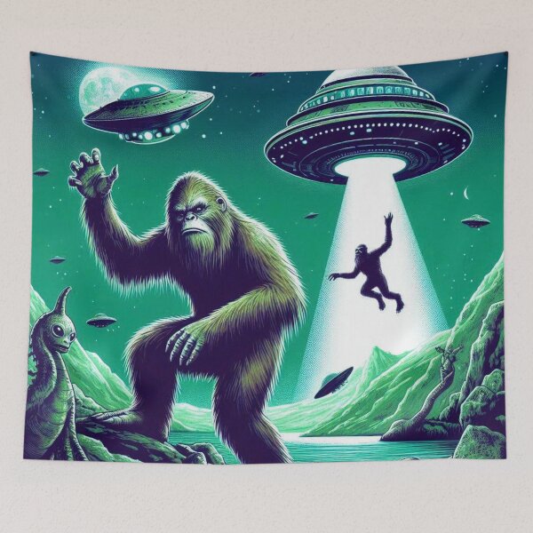 Artikelvorschau, Bigfoot – Außerirdisches UFO – Monster von Loch Ness entworfen und verkauft von Myra365Art.