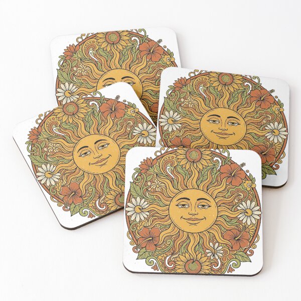 Item preview, Retro 70s Groovy Sun Floral Vintage Psychedelic Nature Art Tshirt designed and sold by EliasMan.