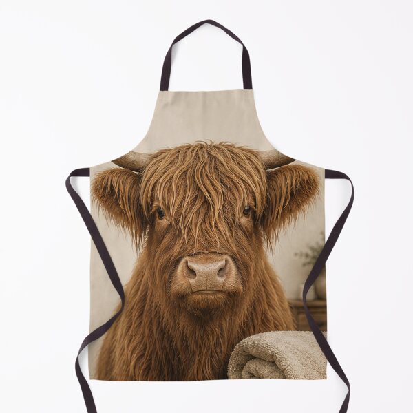 Item preview, Highland Cow Bathroom Patrol Funny Wall Art designed and sold by BrentonAndCo.