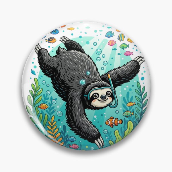 Item preview, The diving sloth designed and sold by PP&RAINBOW SHOP.