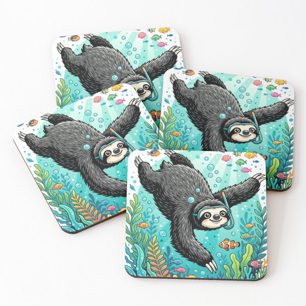 Item preview, The diving sloth designed and sold by PP&RAINBOW SHOP.