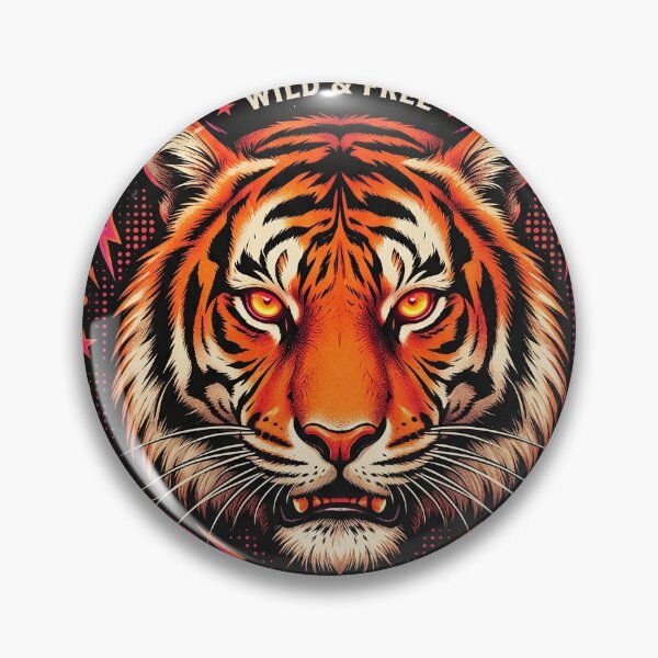 Item preview, Retro 80s Tiger Vintage Airbrush Wild Animal Bold Graphic Tshirt designed and sold by EliasMan.