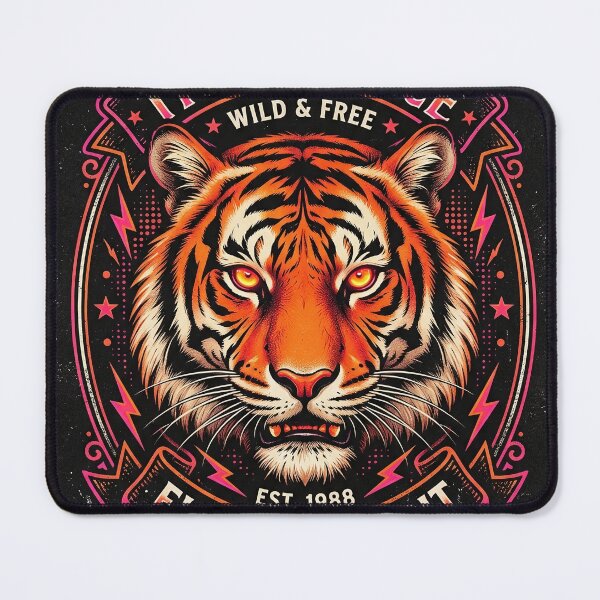 Item preview, Retro 80s Tiger Vintage Airbrush Wild Animal Bold Graphic Tshirt designed and sold by EliasMan.