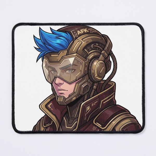 Item preview, Cyberpunk Gamer Pilot Neon Blue Hair Art designed and sold by Northern Glow Art.