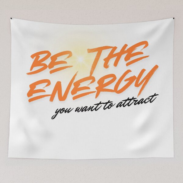 Item preview, Be The Energy Motivational Sunburst Brush Typography designed and sold by byLizedesigns.