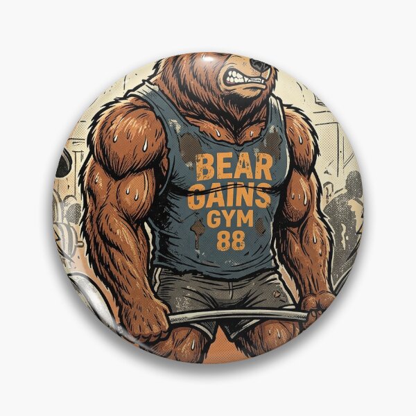 Item preview, Retro 80s Gym Bear Funny Workout Vintage Fitness Humor Bear Tshirt designed and sold by EliasMan.
