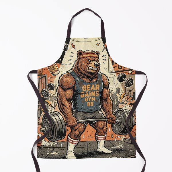 Item preview, Retro 80s Gym Bear Funny Workout Vintage Fitness Humor Bear Tshirt designed and sold by EliasMan.