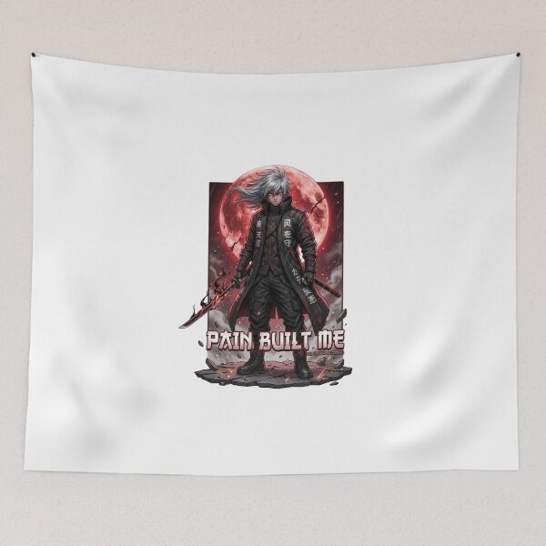 Item preview, Pain Built Me | Eclipsed Anime Ronin Techwear Goth Art designed and sold by AD-NOVA!!!.