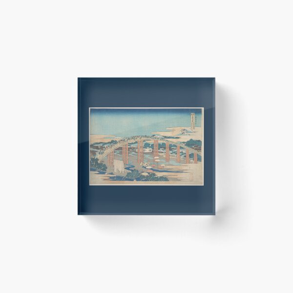 Item preview, Yahagi Bridge at Okazaki on the Tōkaidō (Tōkaidō Okazaki Yahagi no hashi), from the series Remarkable Views of Bridges in Various Provinces (Shokoku meikyō kiran) designed and sold by AntiqueArtz.