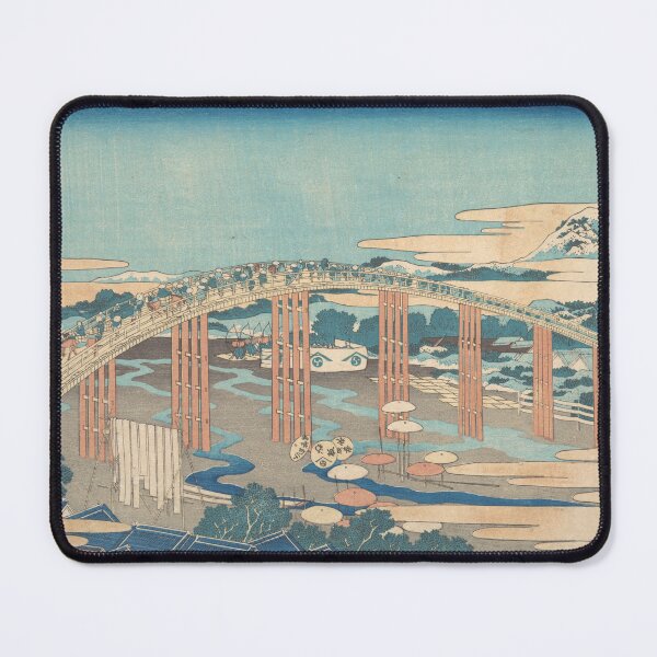 Item preview, Yahagi Bridge at Okazaki on the Tōkaidō (Tōkaidō Okazaki Yahagi no hashi), from the series Remarkable Views of Bridges in Various Provinces (Shokoku meikyō kiran) designed and sold by AntiqueArtz.