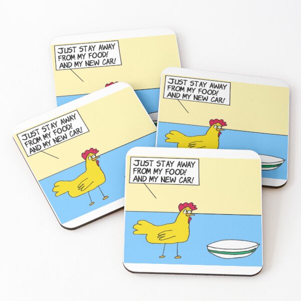 Item preview, Stay Away From My Food And Car | Humor Chicken Food Car Webcomic | El Boxa designed and sold by ElBoxa.