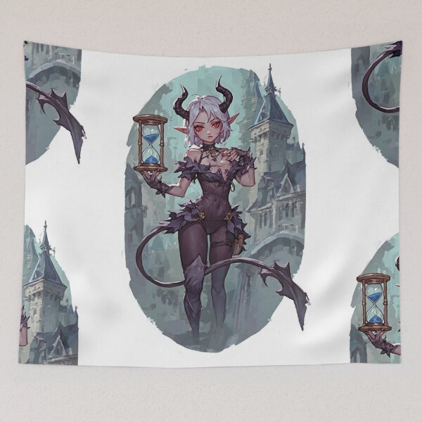 Item preview, Demon with hourglass - Dark Fantasy designed and sold by ArtsJulian.