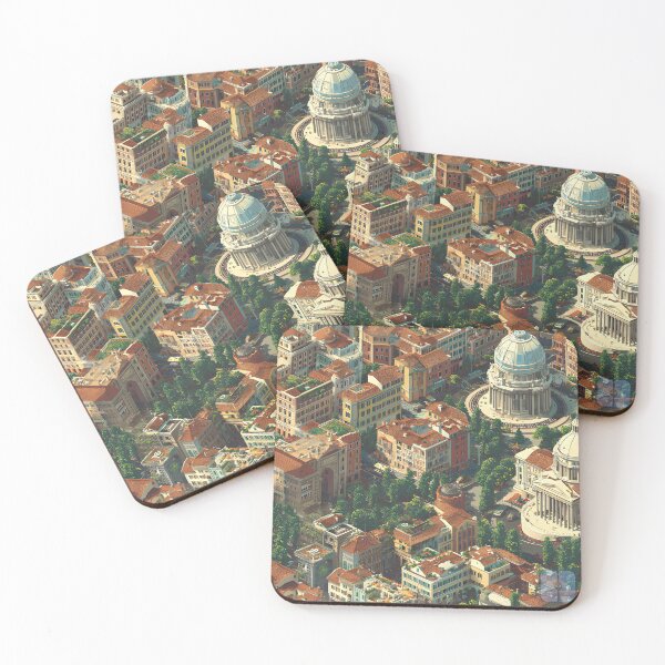 Item preview, Aerial Rome — Isometric Pixel Art City Print designed and sold by JRDCo.