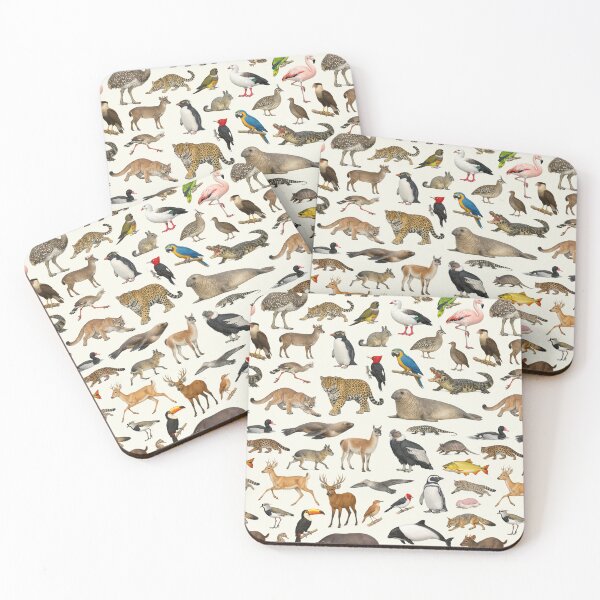Item preview, Animals of Argentina Retro Wildlife Identification Chart designed and sold by kakarikihill.