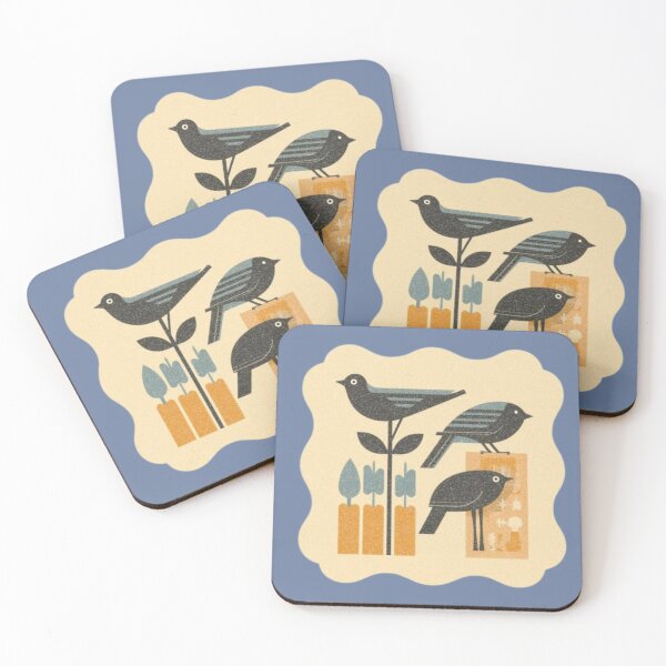 Item preview, Mid Century Blackbirds designed and sold by mellow-koko.