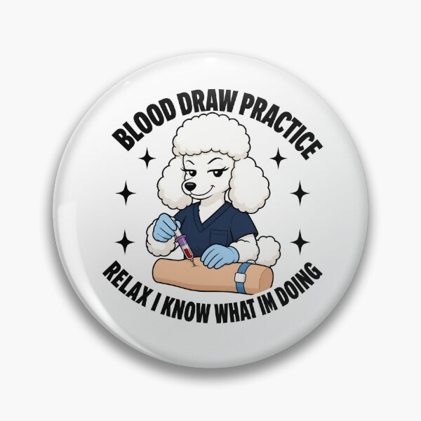 Item preview, Funny White Poodle Phlebotomist Meme Sticker – Cute Dog Phlebotomy Student Training Design for National Phlebotomists Recognition Week designed and sold by ClinicalHubs.
