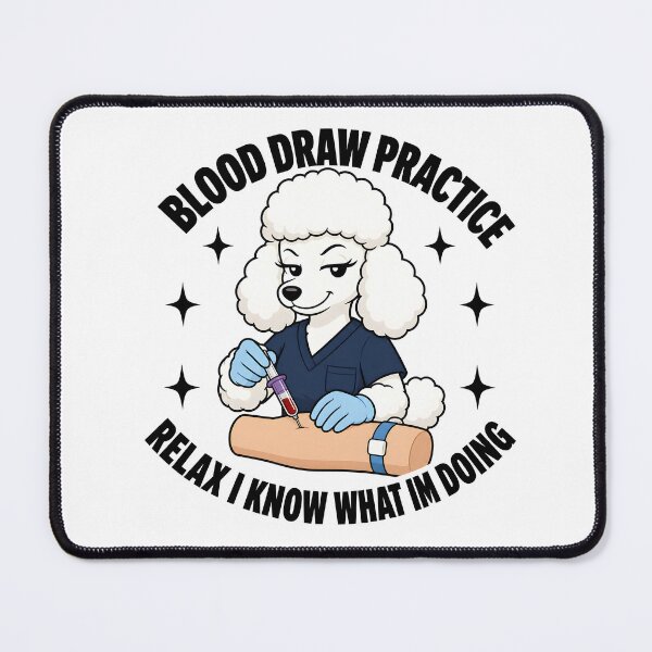Item preview, Funny White Poodle Phlebotomist Meme Sticker – Cute Dog Phlebotomy Student Training Design for National Phlebotomists Recognition Week designed and sold by ClinicalHubs.
