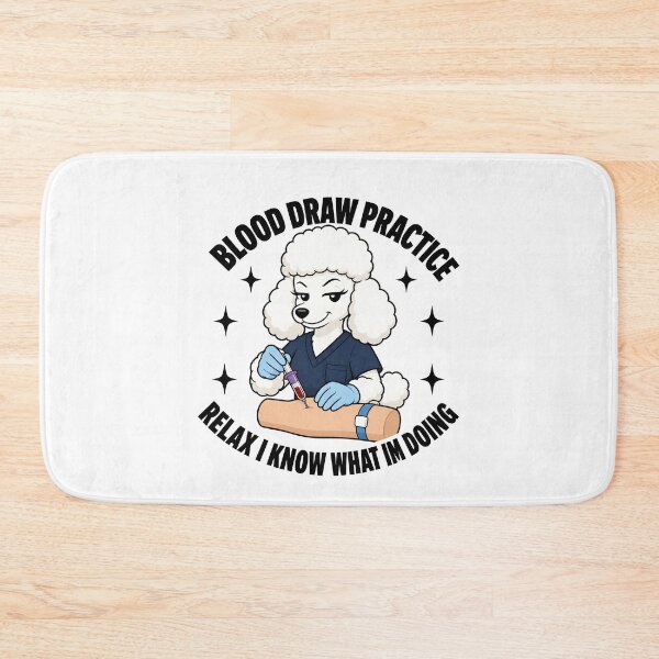 Item preview, Funny White Poodle Phlebotomist Meme Sticker – Cute Dog Phlebotomy Student Training Design for National Phlebotomists Recognition Week designed and sold by ClinicalHubs.