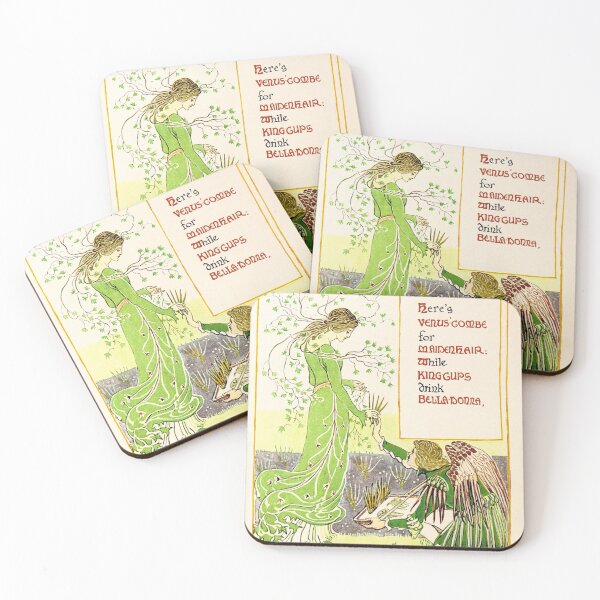 Item preview, Here's Venus Combe for Maidenhair, Kings Cup, Belladonna - Walter Crane, A Floral Fantasy designed and sold by forgottenbeauty.