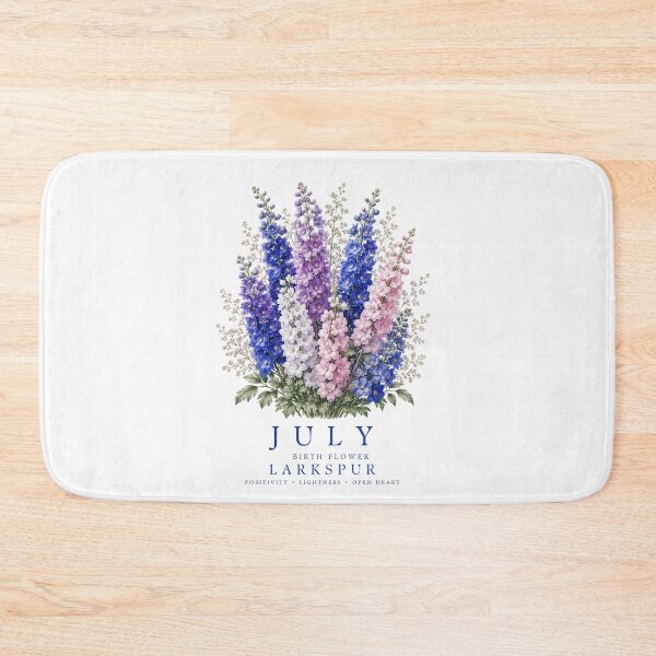 Item preview, July Birth Flower Larkspur T-Shirt | Born to Bloom Birth Month Flower July Larkspur Shirt July Birthday Gift Larkspur Flower Tee designed and sold by Panom Suavichien.