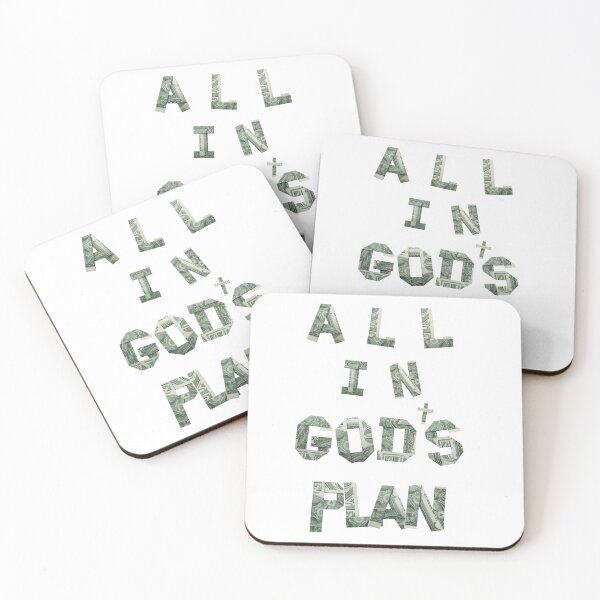 Item preview, All In Gods Plan, Christian Faith, God Is In Control, Religious Streetwear, Inspirational Quote designed and sold by InkRush LLC.