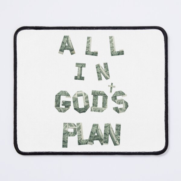Item preview, All In Gods Plan, Christian Faith, God Is In Control, Religious Streetwear, Inspirational Quote designed and sold by InkRush LLC.