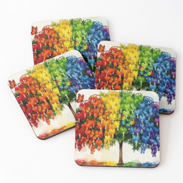 Item preview, Water Color Rainbow Bleeding Heart  designed and sold by HunterxDesign.