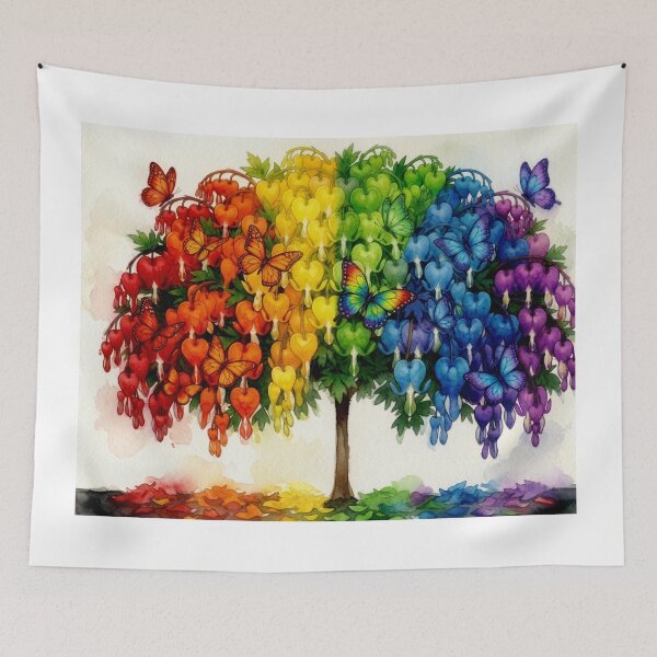 Item preview, Water Color Rainbow Bleeding Heart  designed and sold by HunterxDesign.