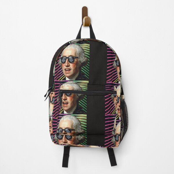 Item preview, Neon Synthwave George Washington - Max Headroom Retro Glitch designed and sold by Monkey-Rooster.