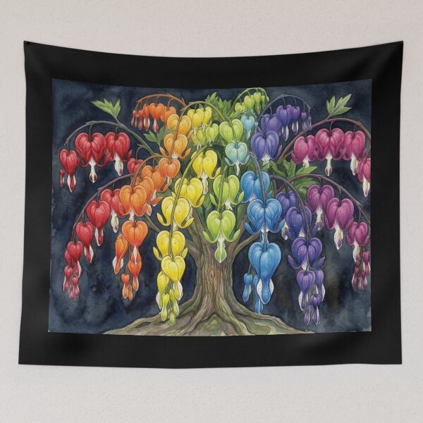 Item preview, Rainbow Bleeding Heart Tree designed and sold by HunterxDesign.
