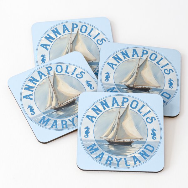 Item preview, Annapolis Maryland Vintage Sailboat Design designed and sold by Futurebeachbum.