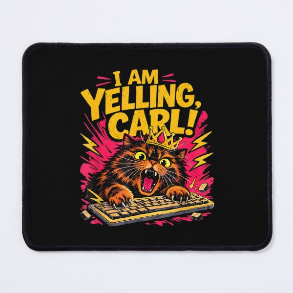 Item preview, Funny I-Am-Yelling-Carl Donut Cat Meme designed and sold by OtoFunFC.