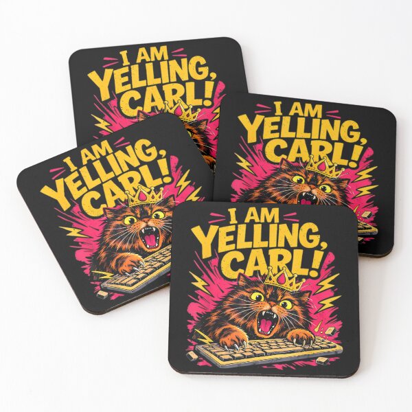 Item preview, Funny I-Am-Yelling-Carl Donut Cat Meme designed and sold by OtoFunFC.
